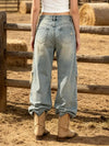 Vintage Wash Wide Leg Jeans