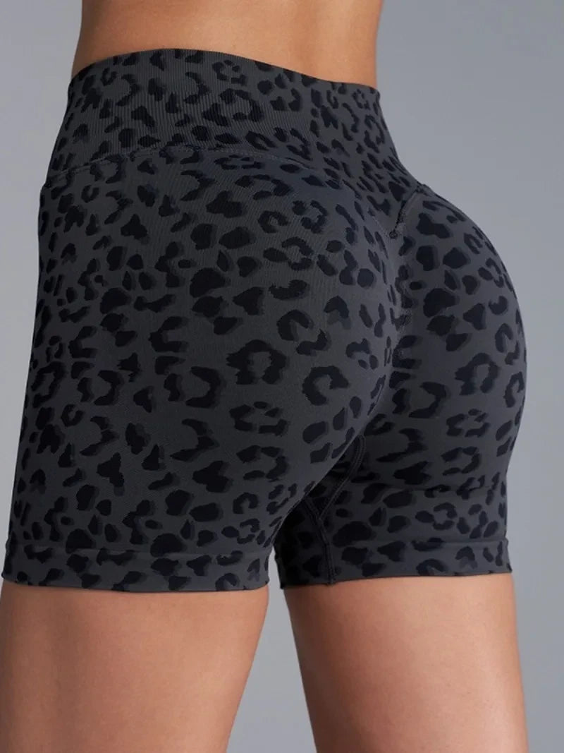 Leopard Print High Waist Shorts