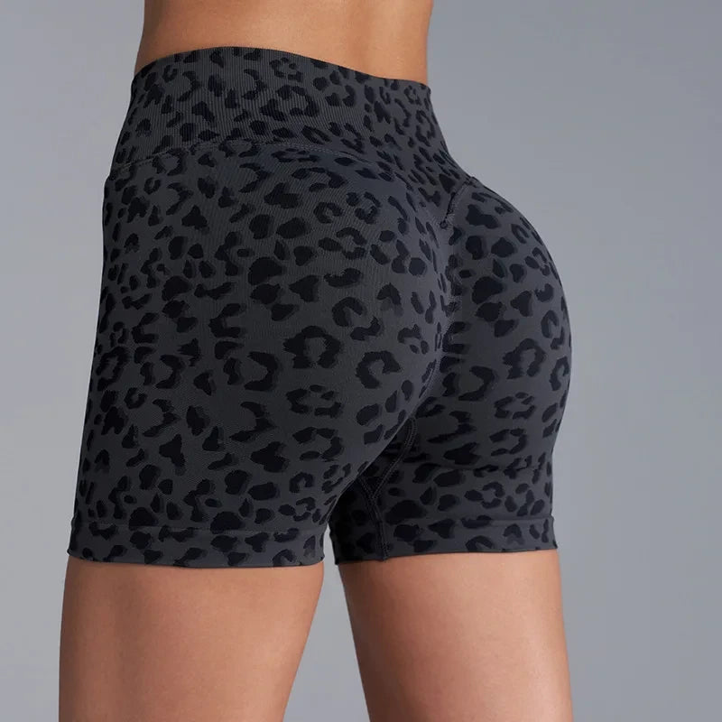 Leopard Print High Waist Shorts