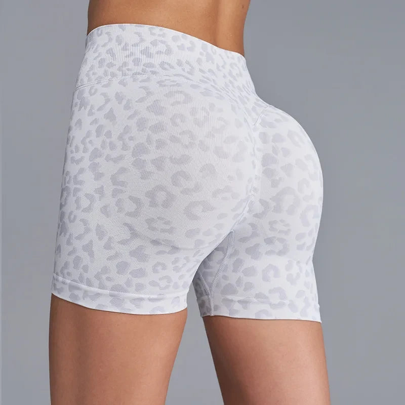 Leopard Print High Waist Shorts