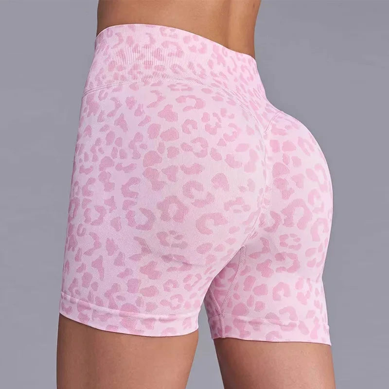 Leopard Print High Waist Shorts