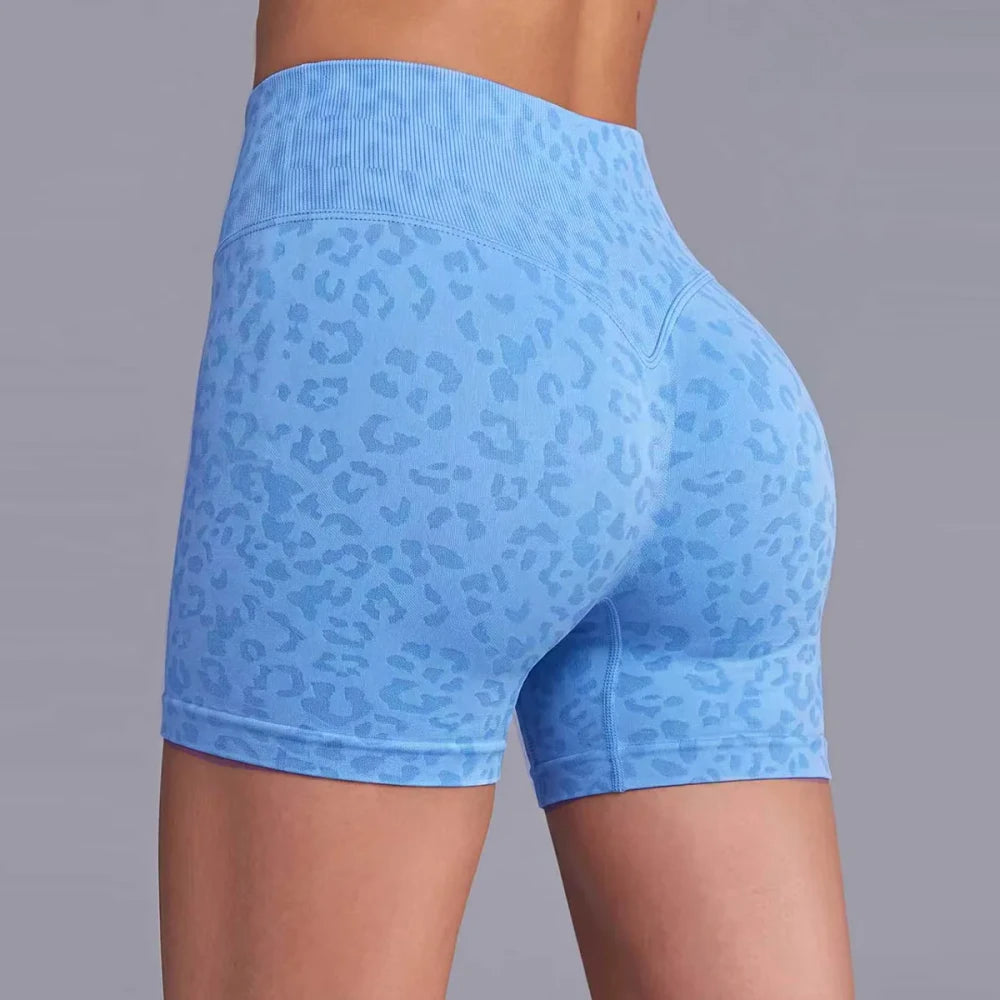 Leopard Print High Waist Shorts