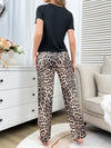 Leopard Knit Pajama Set
