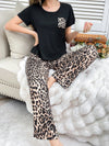 Leopard Knit Pajama Set