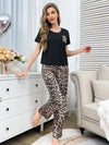 Leopard Knit Pajama Set
