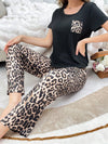 Leopard Knit Pajama Set