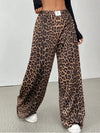 Leopard Print Wide Leg Trousers