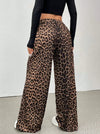 Leopard Print Wide Leg Trousers